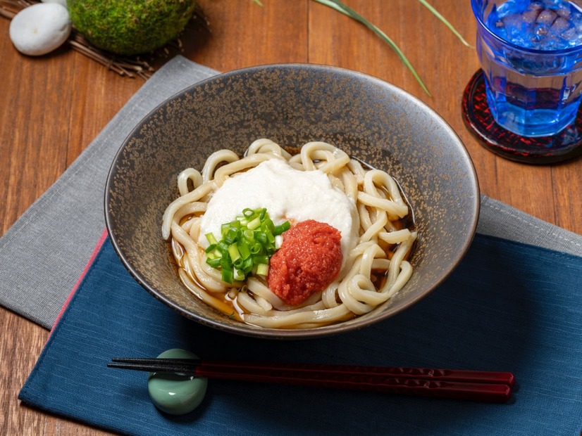明太とろろぶっかけうどん