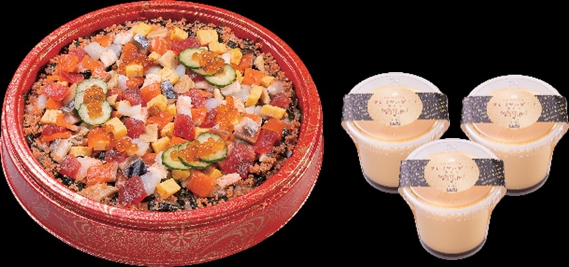 厳選海鮮華ちらし＆プレミアムプリン3個セット
