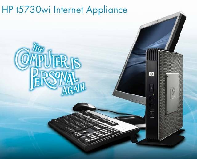日本HP t5730wi Internet Appliance外観（カタログより）