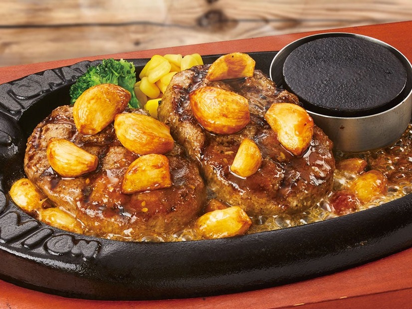 “牛肉100％!!”弾丸ハンバーグ【ごろごろにんにく】