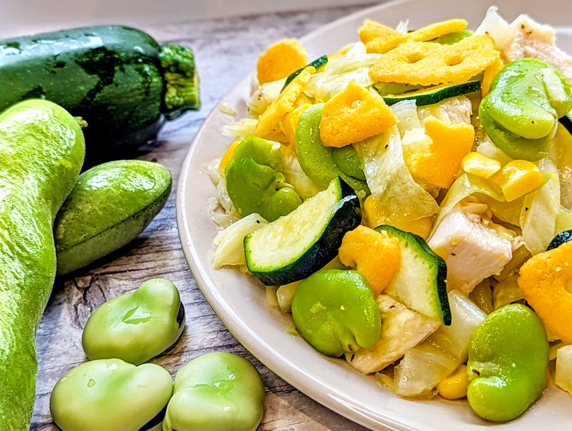 新緑野菜のサラダ カリカリチーズ添え