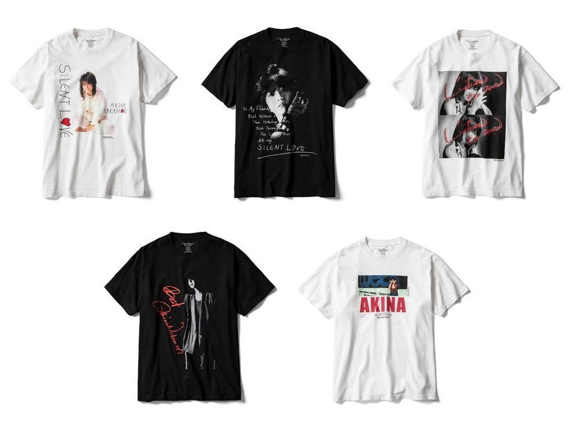 「AKINA NAKAMORI × ZOZOVILLA」第2弾Tシャツ画像（「SILENT LOVE」[２色]、「Listen to Me」、「BEST」、「Seventeen」5種類）