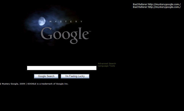 「Mystery Google」トップページ