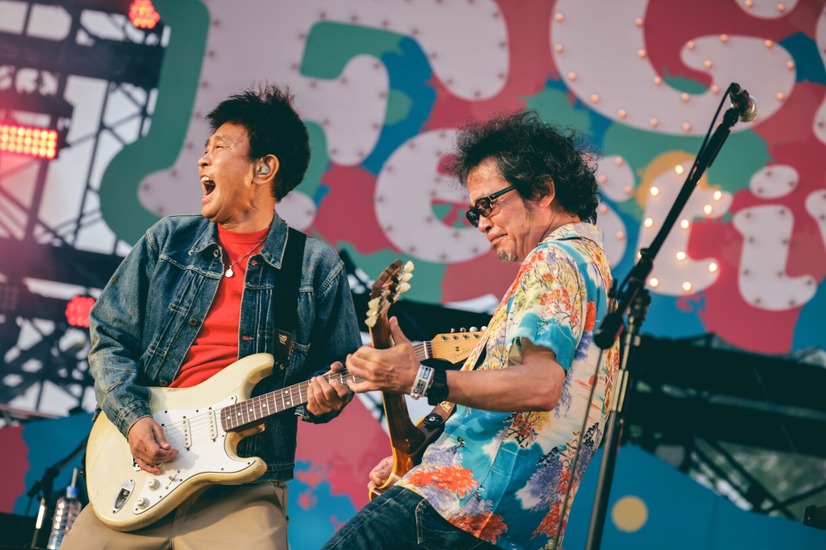 浜田雅功と奥田民生（撮影：渡邉一生）　ごぶごぶフェス1日目（C）GOBU GOBU Festival