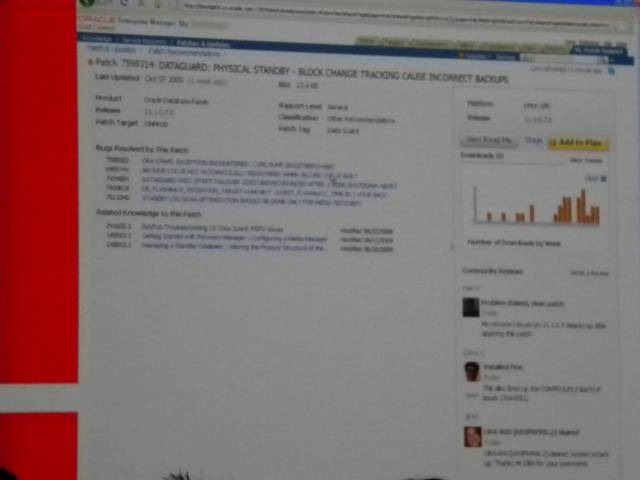 「Oracle Enterprise Manager」画面