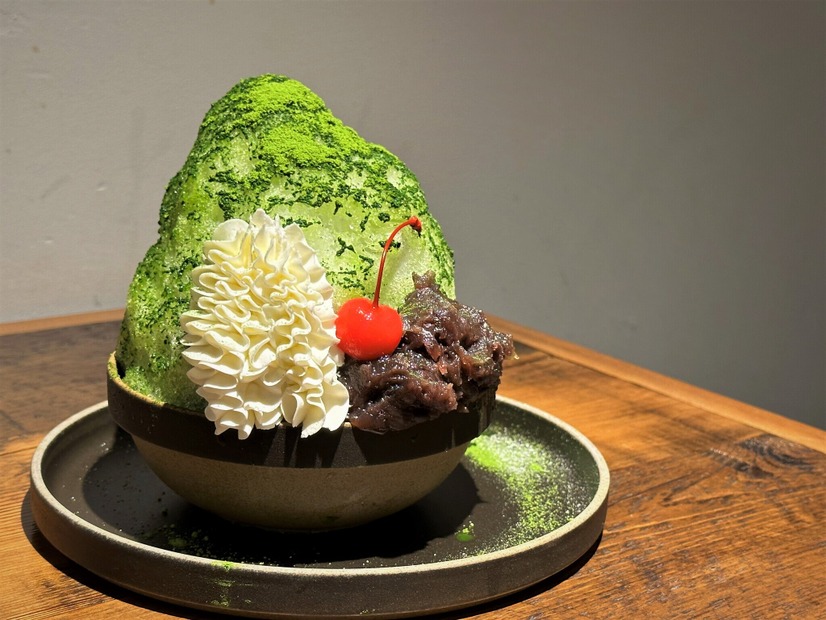 [初出店]Cafe＆Dining HAPPY HILL「八女星野抹茶のクリーム金時」イートイン 1,300円（1杯）