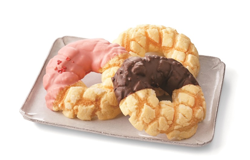 【メロンパン専門店 カシェット（福岡県糸島市）】　※初登場　メロンリング（1個） 330円　チョコメロンリング（1個） 390円　苺チョコメロンリング （1個） 390円