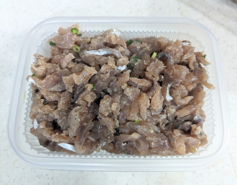 コストコ　鯵のなめろう 撮影：渡邉