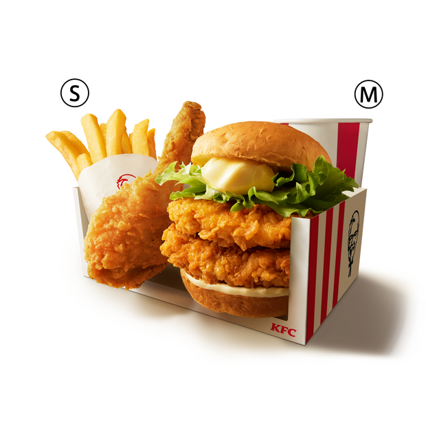 ケンタランチ ダブルチキンフィレバーガーよくばりセット