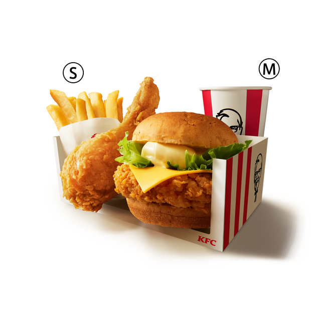 ケンタランチ チーズチキンフィレバーガーよくばりセット