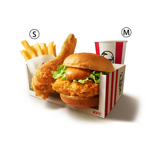ケンタランチ 辛口チキンフィレバーガーよくばりセット