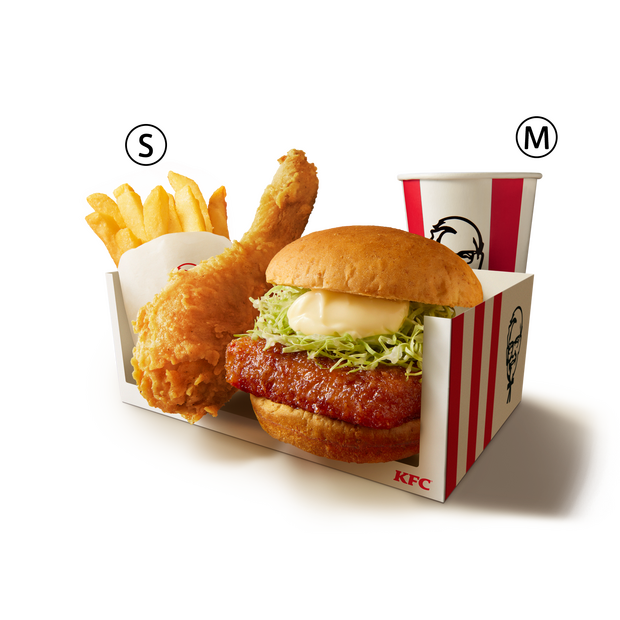 ケンタランチ 和風チキンカツバーガーよくばりセット