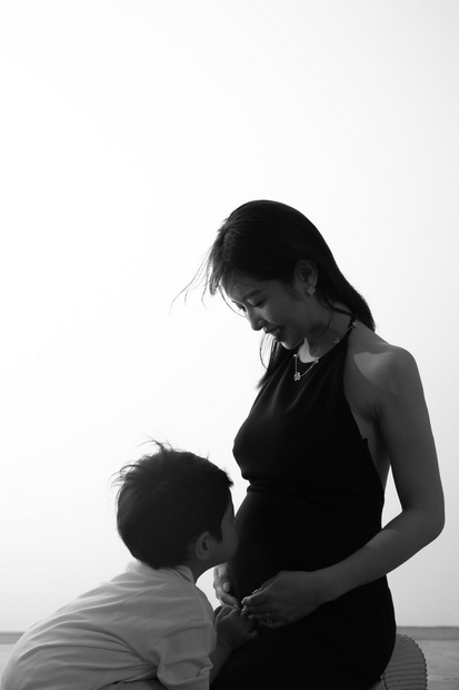 舟山久美子と長男（写真は舟山久美子の公式ブログから）