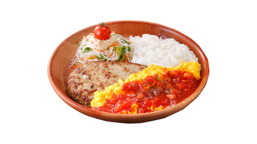 角切りトマトのオムバーグディッシュ