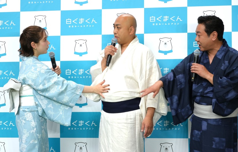 村重杏奈、錦鯉（長谷川雅紀、渡辺隆）【撮影：小宮山あきの】