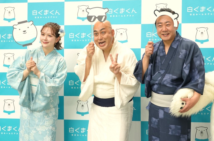 村重杏奈、錦鯉（長谷川雅紀、渡辺隆）【撮影：小宮山あきの】