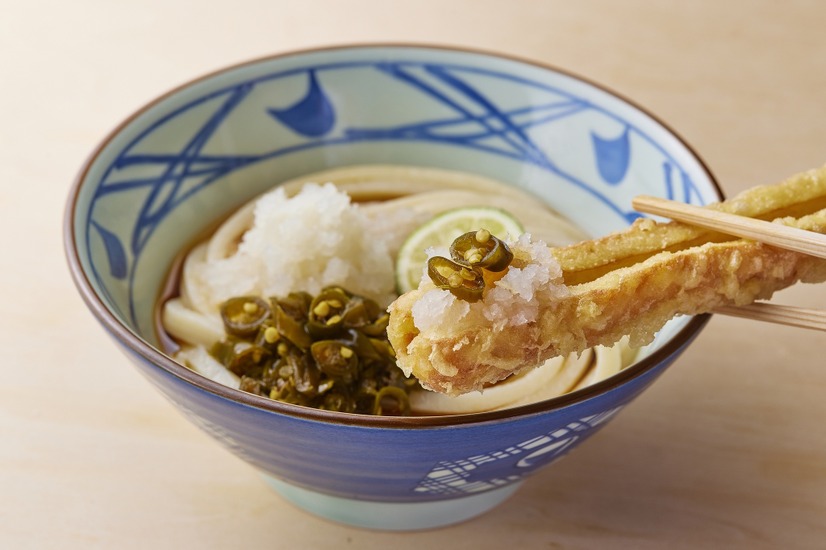 「青唐おろしぶっかけうどん」「青唐おろし醤油うどん」