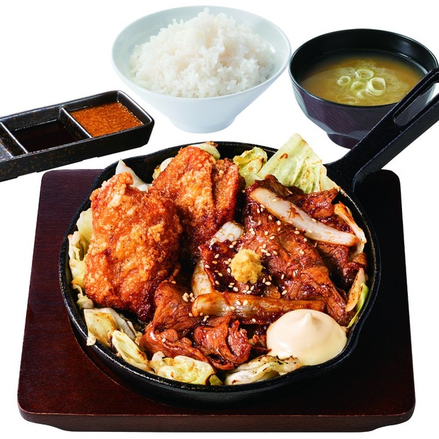 しょうが焼きの2種盛り定食