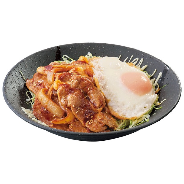 目玉焼きのせしょうが焼き丼