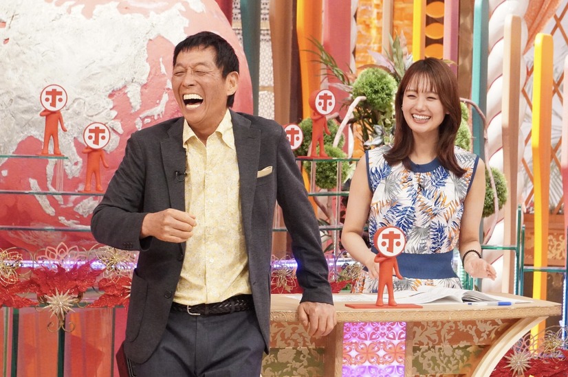 明石家さんま、井上清華（C）フジテレビ
