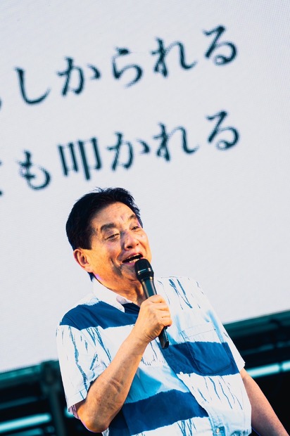 第２回なごやエンタメ祭りにてデビューを発表する河村市長