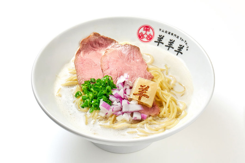 ラム白湯専門店 羊羊羊（大阪・吹田）販売メニュー：ラム白湯ラーメン（1,100円）、羊羊羊炊き込みご飯（550円）