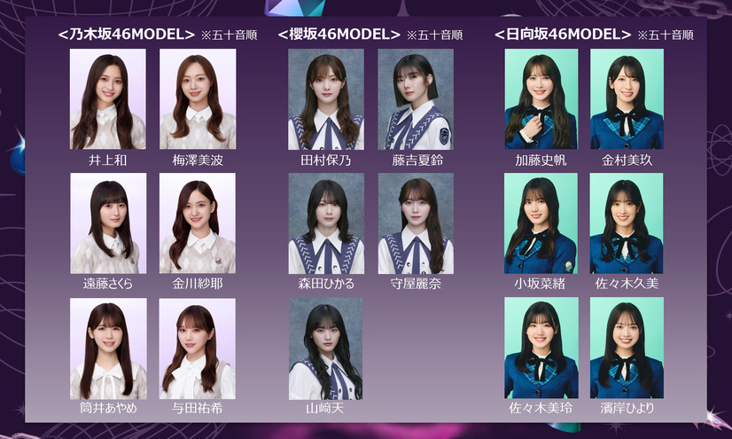「Rakuten GirlsAward 2024 AUTUMN/WINTER」にモデル出演する坂道グループのメンバー