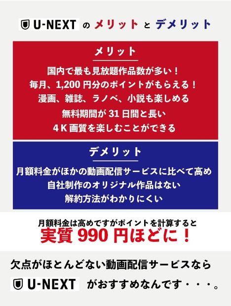 【悪い評判は？】U-NEXTの口コミを調査！3つのデメリットも解説