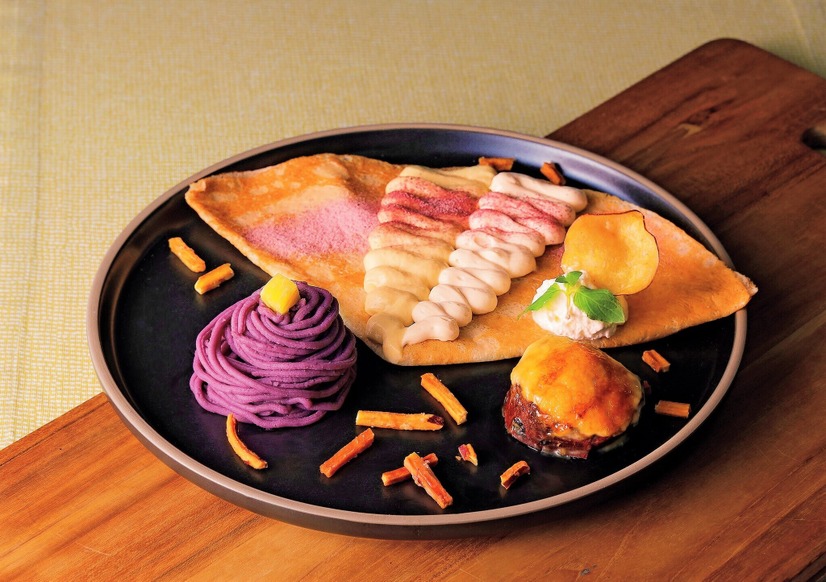 ［東武限定品］【有機さつま芋カフェ 芋菓】「お芋づくし芋菓クレープ」イートイン 1,300円（1個）