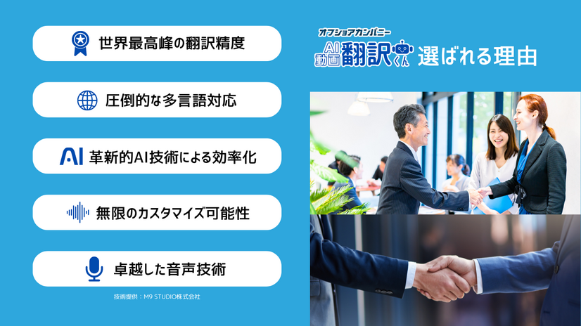 本人の声そのままに50ヵ国以上の言語に動画翻訳！スゴすぎる「AI動画翻訳くん」