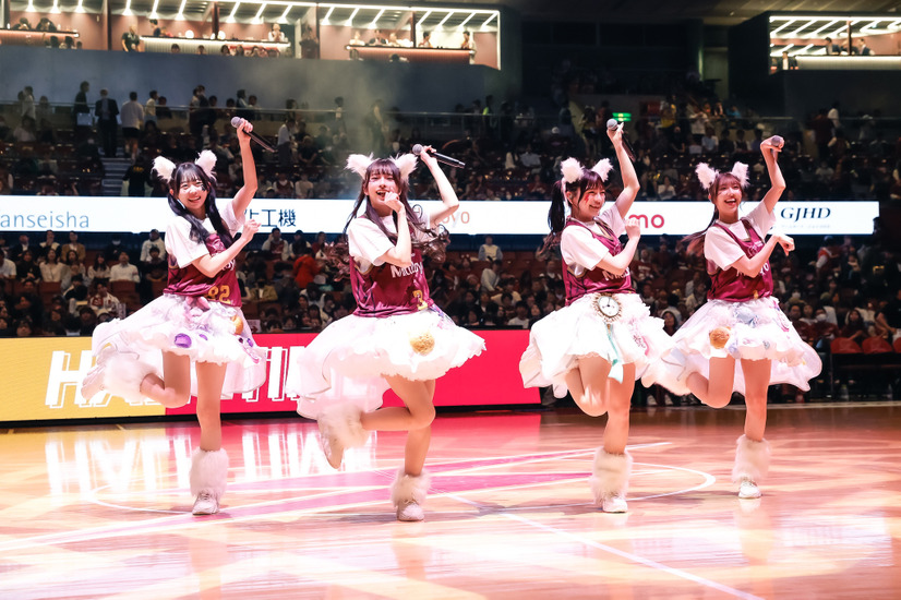 わーすた、Bリーグ・川崎のハーフタイムショーに登場！「アットホームな応援で盛り上がる空間でライブが出来てよかった」