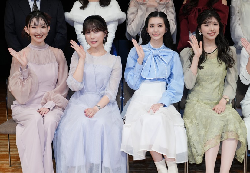 （左から）江川清音、松雪彩花、大島璃音、小林李衣奈【撮影：小宮山あきの】