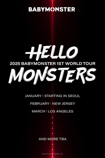 初のワールドツアー開催が発表されたBABYMONSTER