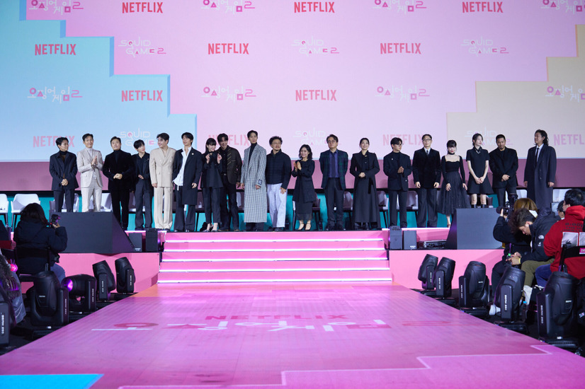 12月9日に開催されたワールドプレミアの模様　Netflixシリーズ「イカゲーム」シーズン1：独占配信中、シーズン2：12月26日（木）世界独占配信