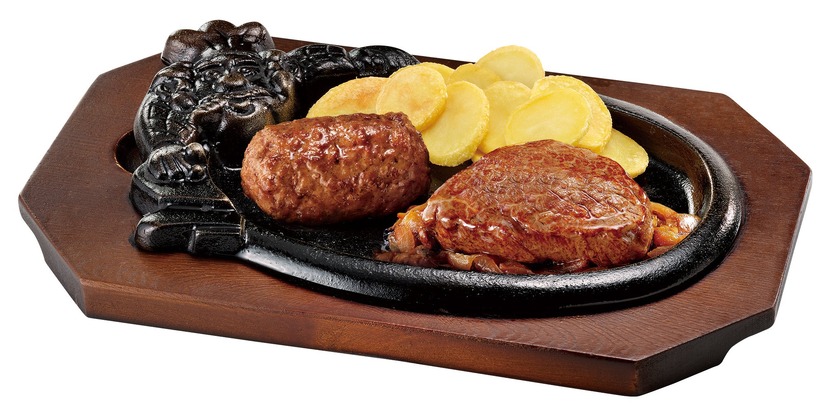 炭焼きがんこハンバーグ＆炭焼き国産牛やわらかヒレステーキ