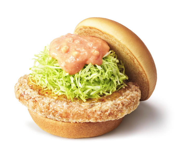 「明太チーズのとり竜田（たつた）バーガー ～タルタル仕立て～」（460円）