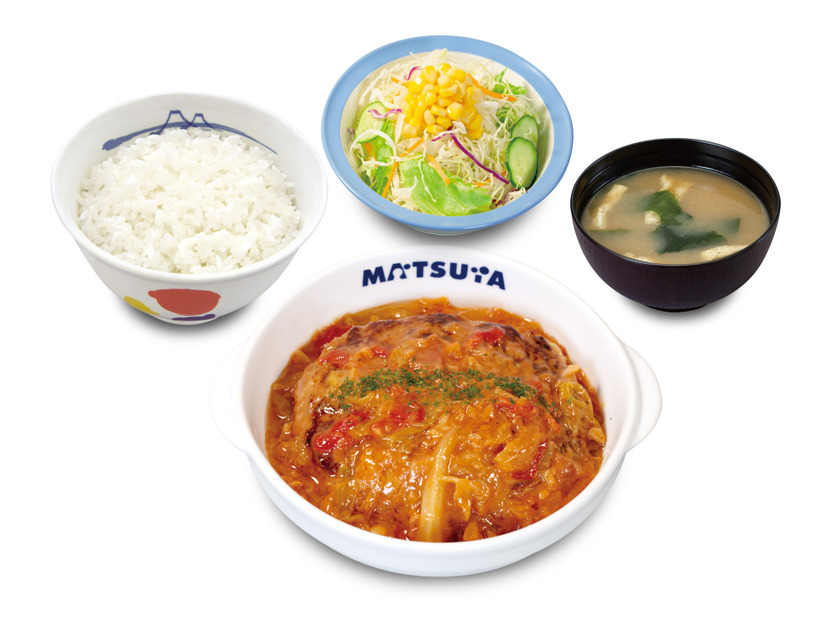 煮込みキャベツのトマトハンバーグ定食