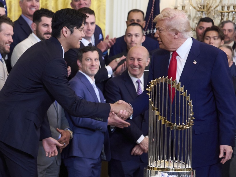大谷翔平とトランプ大統領の対面を韓国メディアも即報道！ドジャースがホワイトハウス表敬訪問