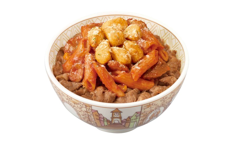 にんにくナポリタン牛丼（並盛）760円