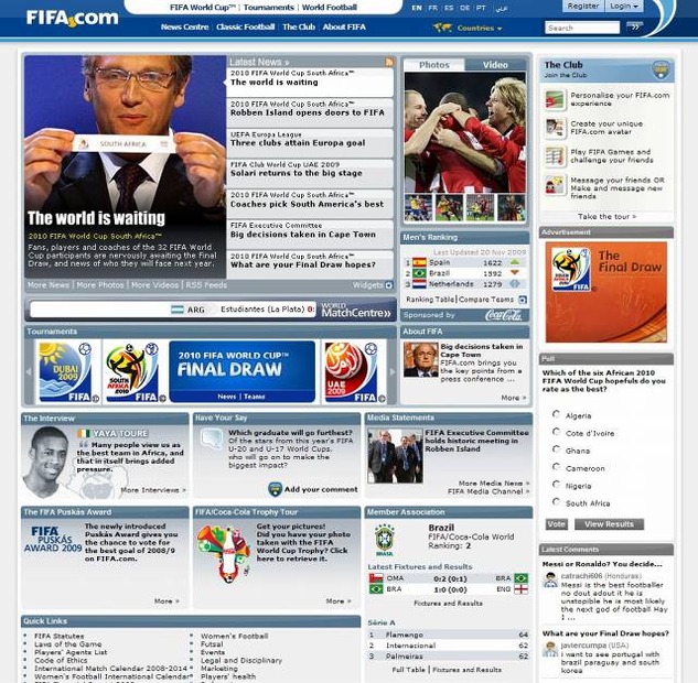FIFAサイト（画像）