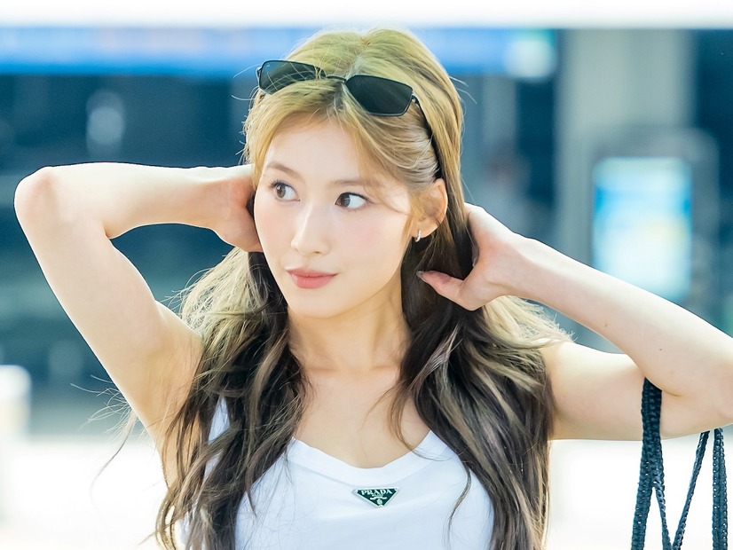 TWICEサナ、タイトなヒョウ柄ミニスカ衣装で大興奮！ライブ参戦SHOTに「ノリノリなの可愛すぎ！」の声【PHOTO】