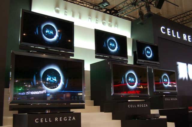 「CEATEC JAPAN 2009」（2009年10月）にて展示された「CELL レグザ 55X1」の実機