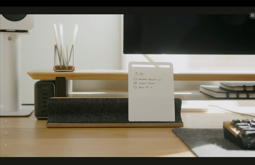 GrovemadeのThe Note-Taking Kit。ノートパッドとディスプレイレール、整理棚の三点セットで生産性向上をサポートする。