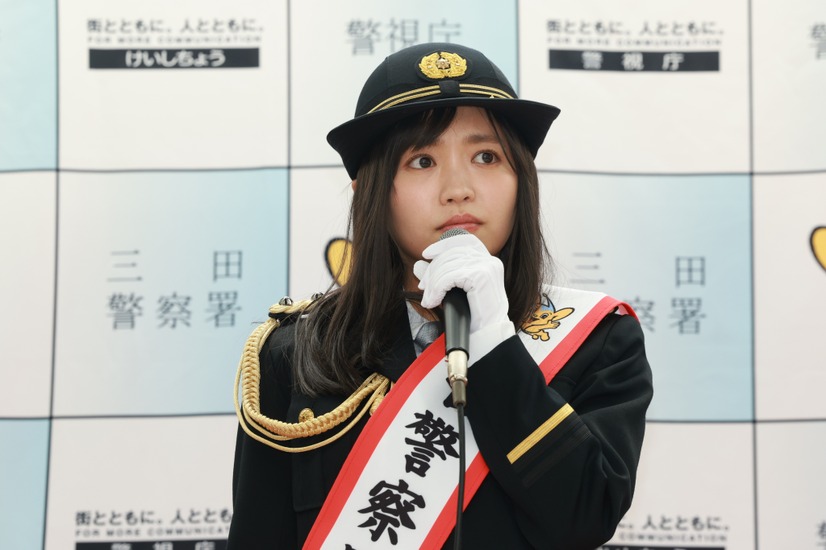 大原優乃、ピコ太郎、錦笑亭満堂が三田警察署一日署長に就任！特殊詐欺被害撲滅訴える
