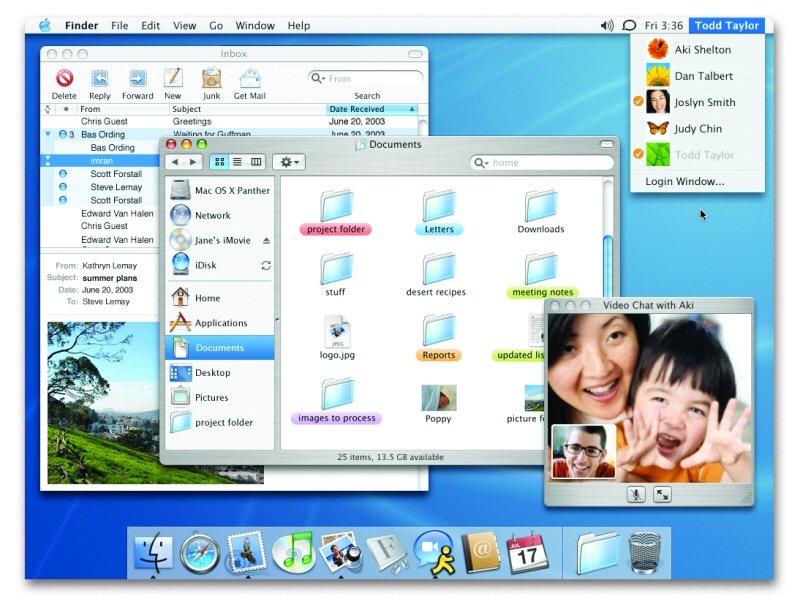 次期Mac OS X「Panther」ではビデオチャット機能を標準搭載。「iChat AV」のβ版を公開