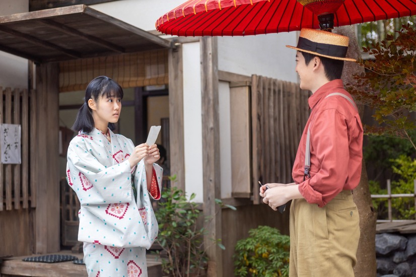 『あんぱん』朝田家の三女・朝田メイコ役を演じる原菜乃華　（C）NHK