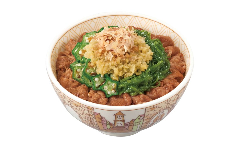 生姜めかぶオクラ牛丼　（並盛）750円