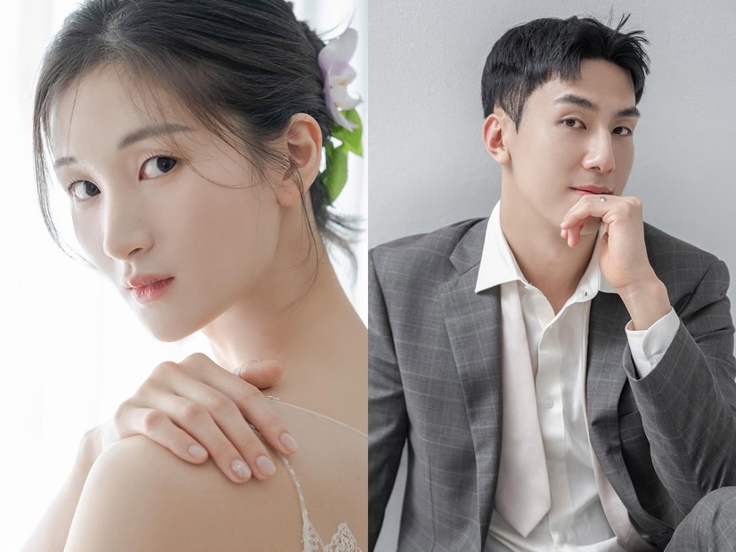 韓国で女子バスケ×男子バレーの“アスリート夫婦”誕生！8年交際の長寿カップル、美男美女ウェディングフォト公開