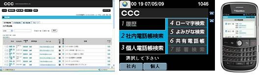 Webブラウザ、Cisco Unified IP Phone 7965、Black Berryなど、複数手段でアクセス可能（イメージ）