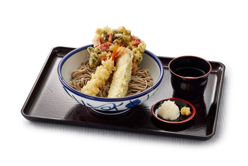 とろ～り旨なすと夏野菜のかき揚げ冷やしそば　950円